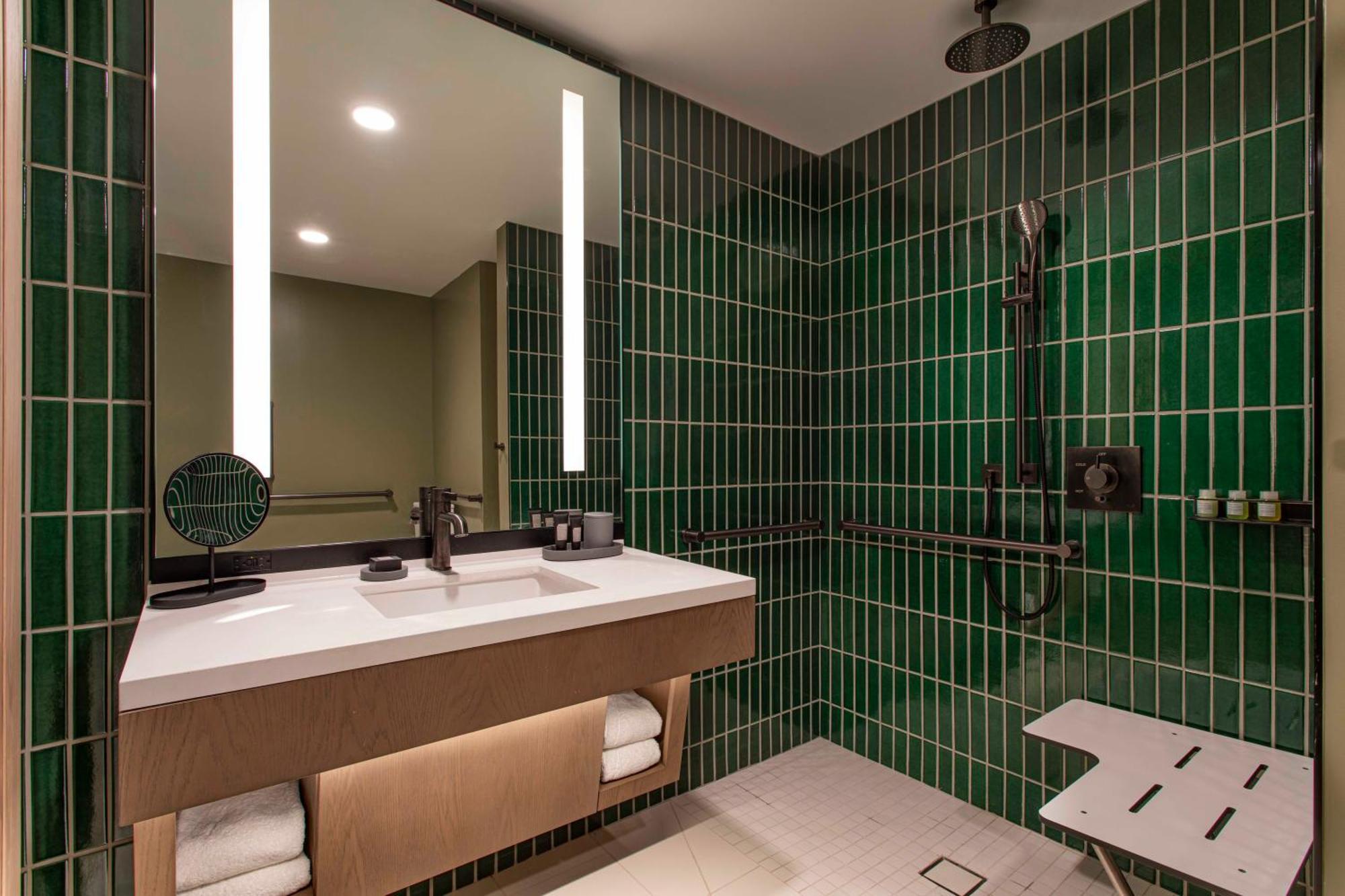 Standard Queen Low Floor or Mobility Accessible Roll Shower